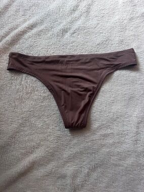 Women’s soft satin like Seamless Brown thong Panty